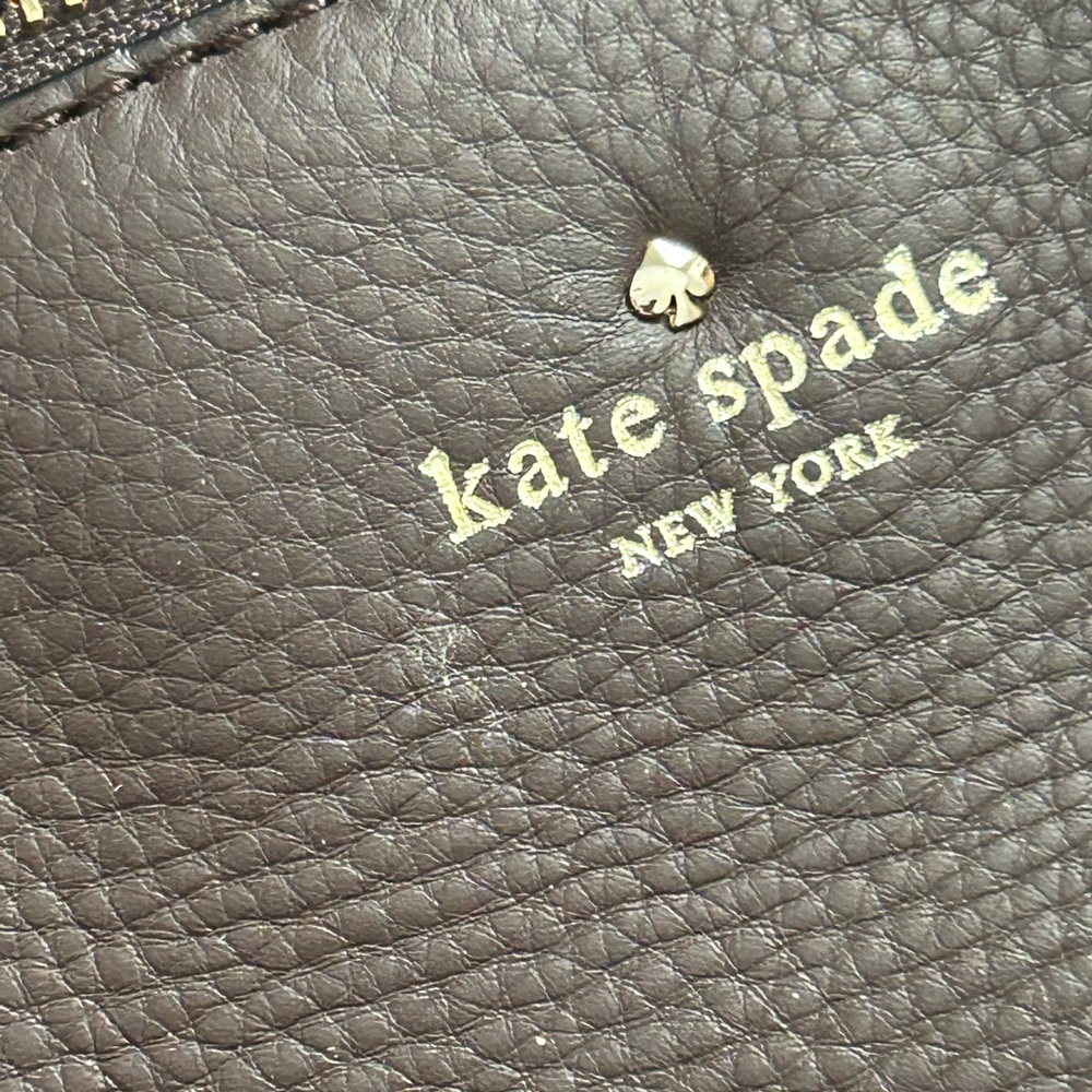 Kate Spade medium leather satchel dark brown